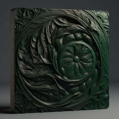 Patterns and decorations stl green dark 3 3d model